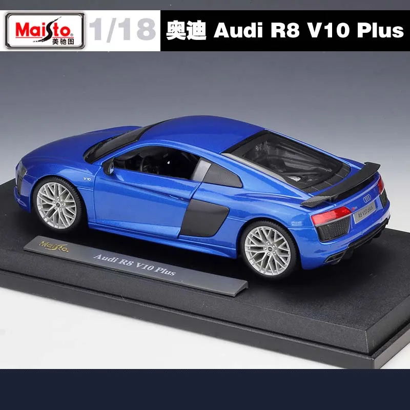 Limited Sale Maisto 1:18 Audi R8 V10 Plus Alloy Car Model Toys Die-cast Car Model Decoration Miniature Car Collectible Gift