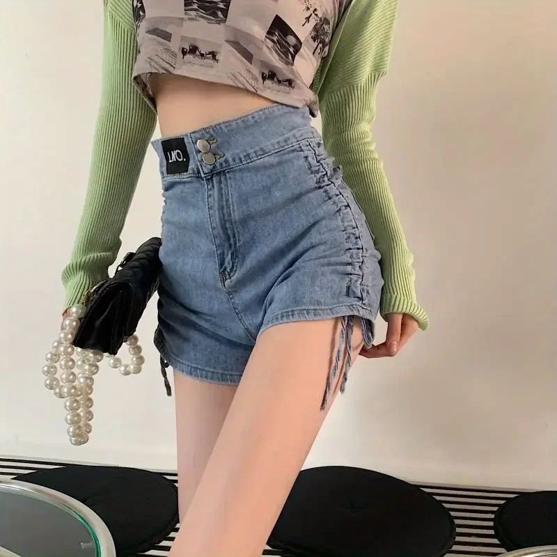 

Skinny Women's Denim Shorts Booty Female Short Jeans Pants 2024 Jorts Tight Wholesale Flowy Kpop Stretchy XL Low Price Comfy Hot