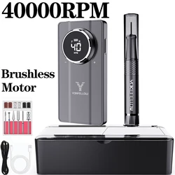 40000RPM Rechargeable Nail Drill Manicure Machine With Storage Box Professional Brushless Motor Nail Sander Nail Art Equipment