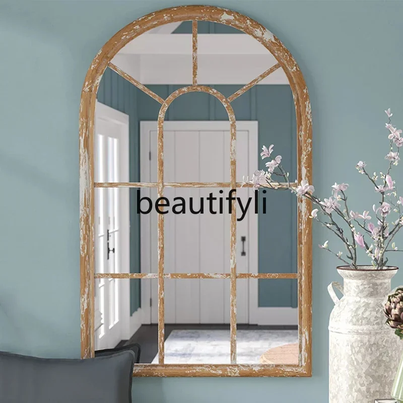 

ls 27American country entrance decorative corridor wall mirror background wall art model room decorative mirror custom