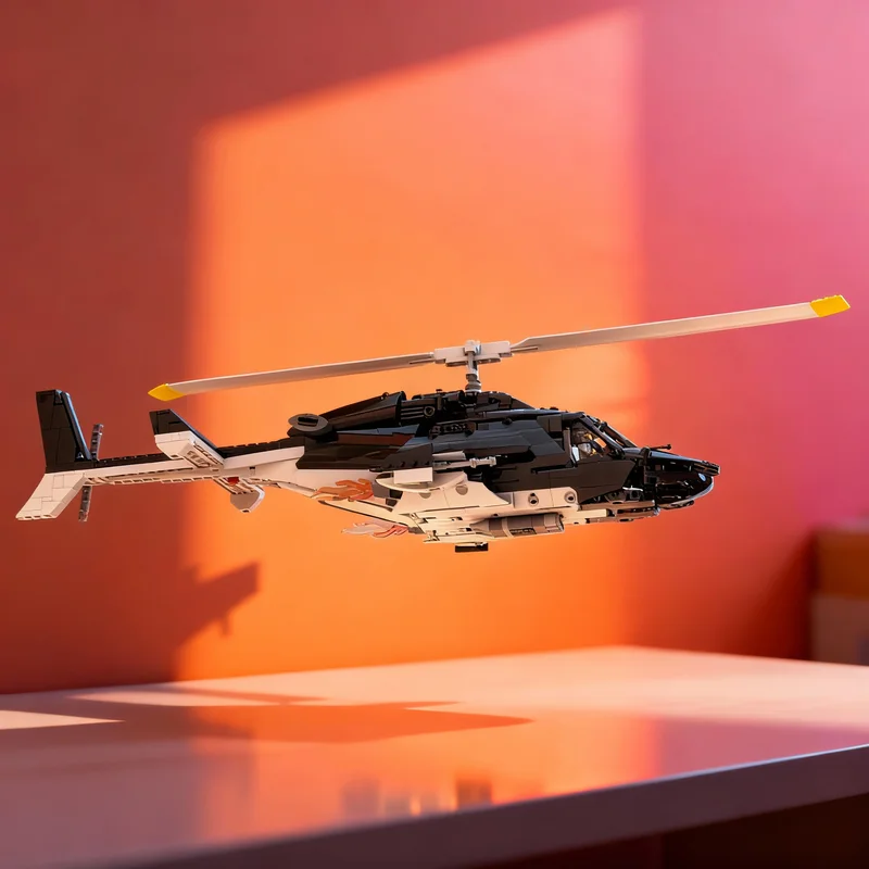 

Набор строительных блоков MOC Airwolf 1: Масштабная модель (863 детали) – Архитектурный конструктор для творчества и обучения, идеальный рождественский подарок