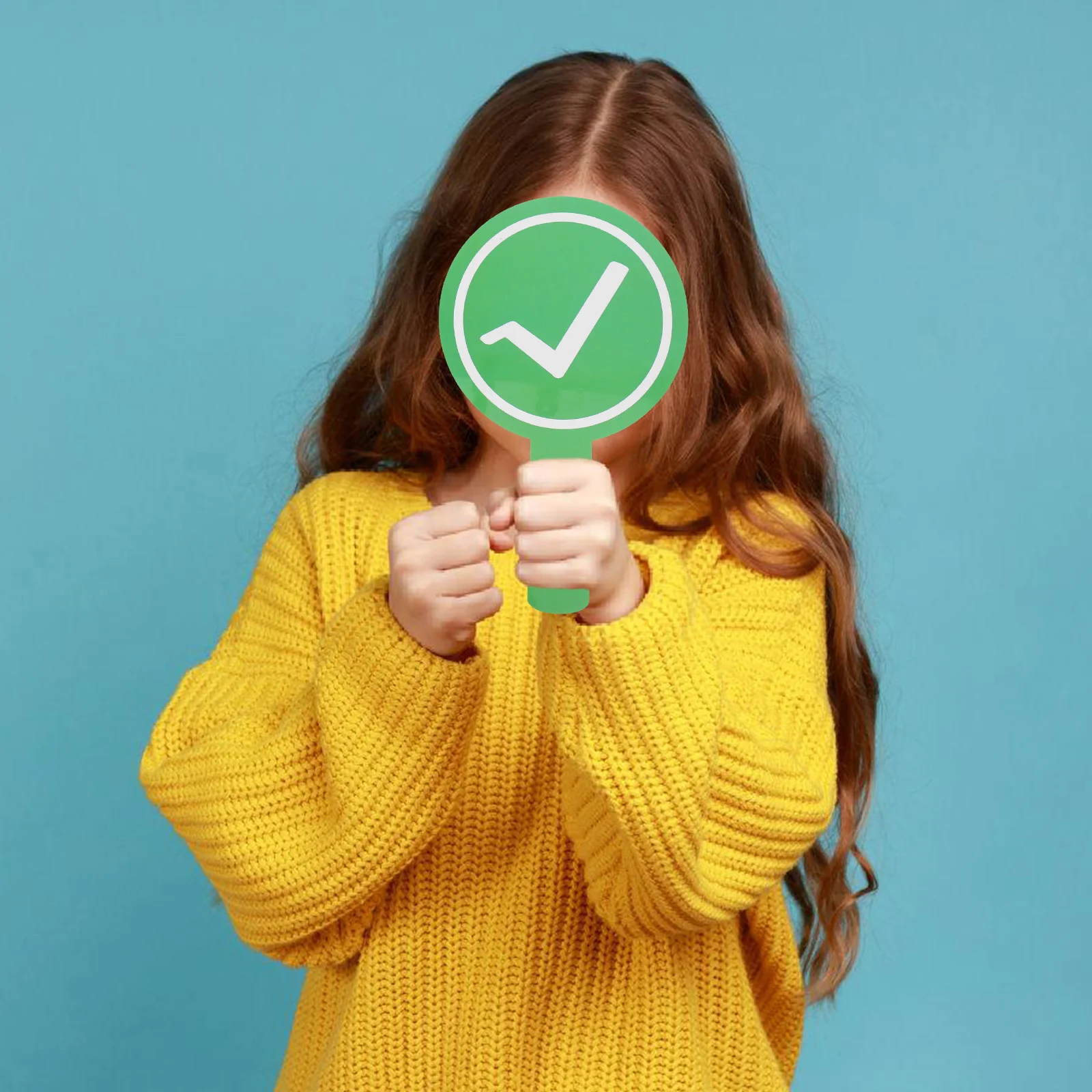 

2pcs Hand Red Green Double Sided Classroom Voting Paddles Plastic True False Answer Boards For Teachers Game Judging