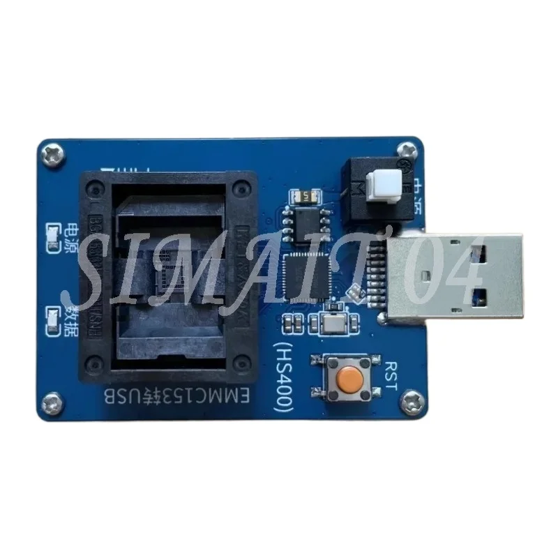 

Тестовая розетка EMMC153 — USB 3.0: горение/считывание и запись, чип GL3227E, поддержка HS400