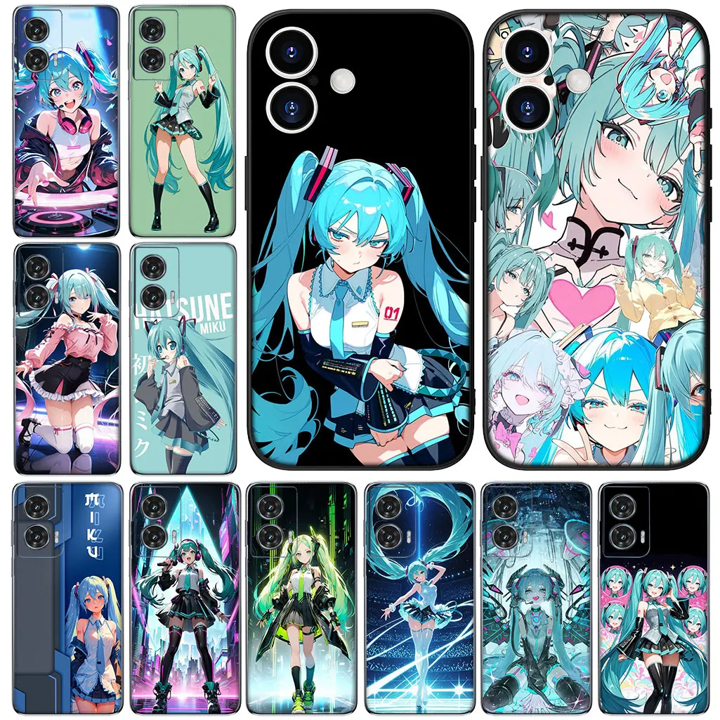 Чехол для телефона Motorola Moto Edge 50 One 30 Fusion 40 neo Ultra Pro 20 Lite G60 E15 E14 G85 G84 Music H-Hatsunes Girl Mikus