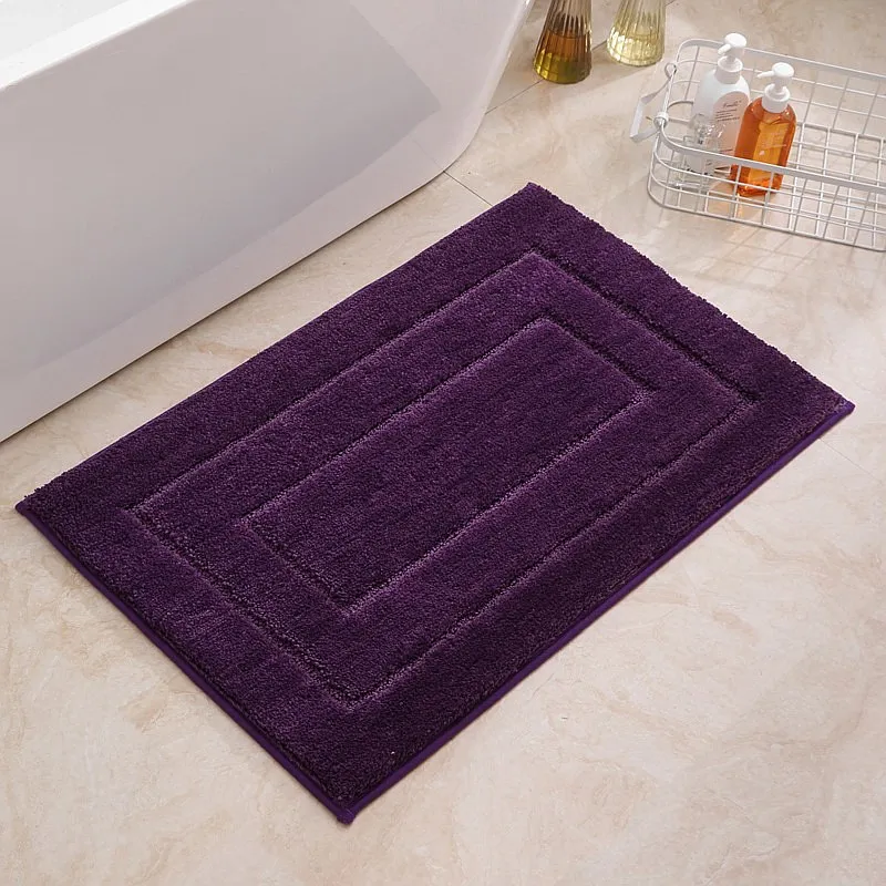 Bathroom Absorbent Doormat Non-Slip Floor Mat Entrance Rug Smoke Purple