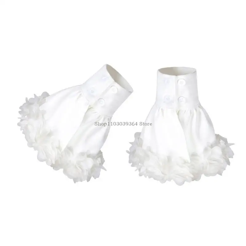 

Sweater Arm Sleeves Fashion Detachable Flower Arm Cuffs Decorative Armcovers