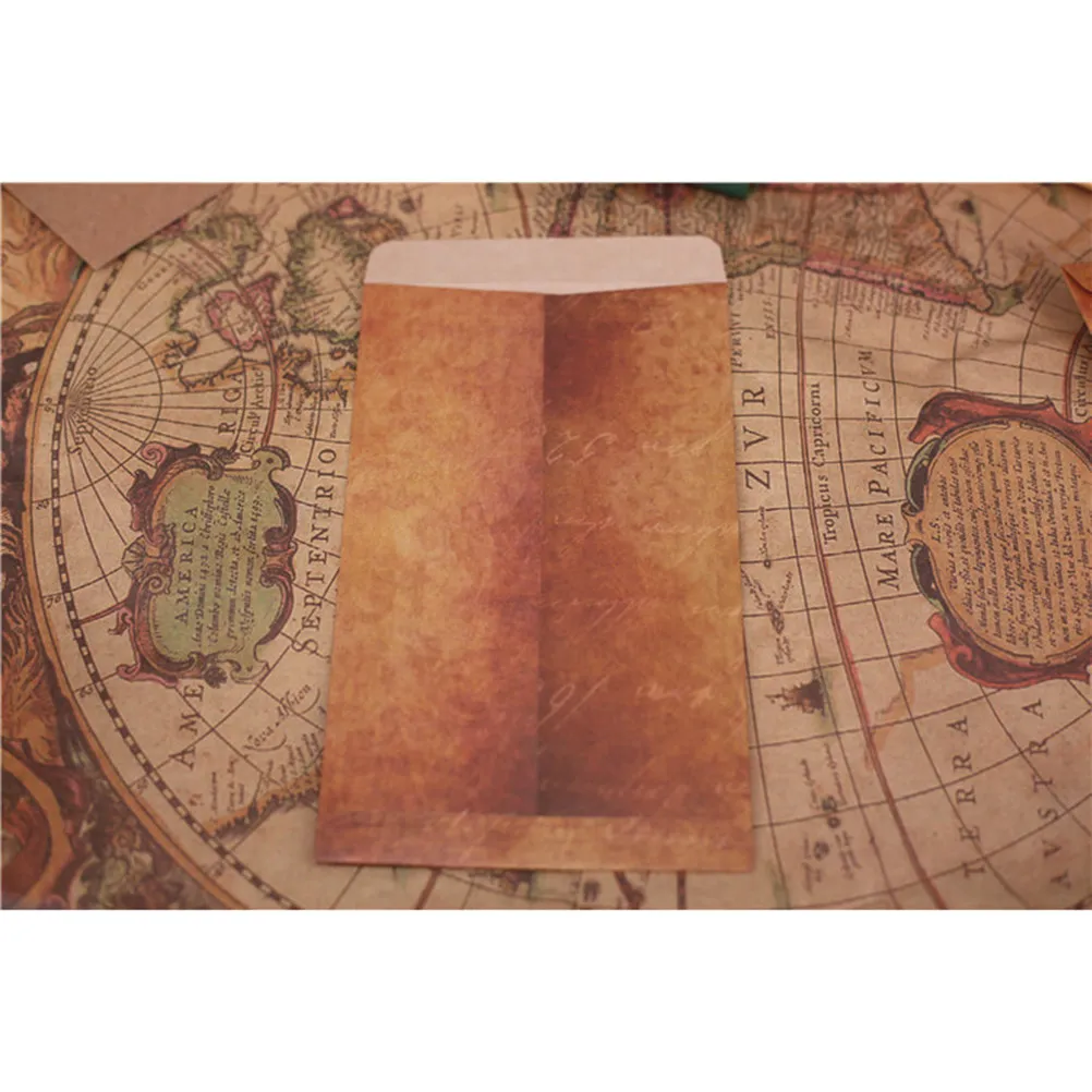 

10 шт. коричневых конвертов из крафт-бумаги в винтажном стиле, универсальные для хранения открыток, фотографий, чеков, марок, карточек, украшений