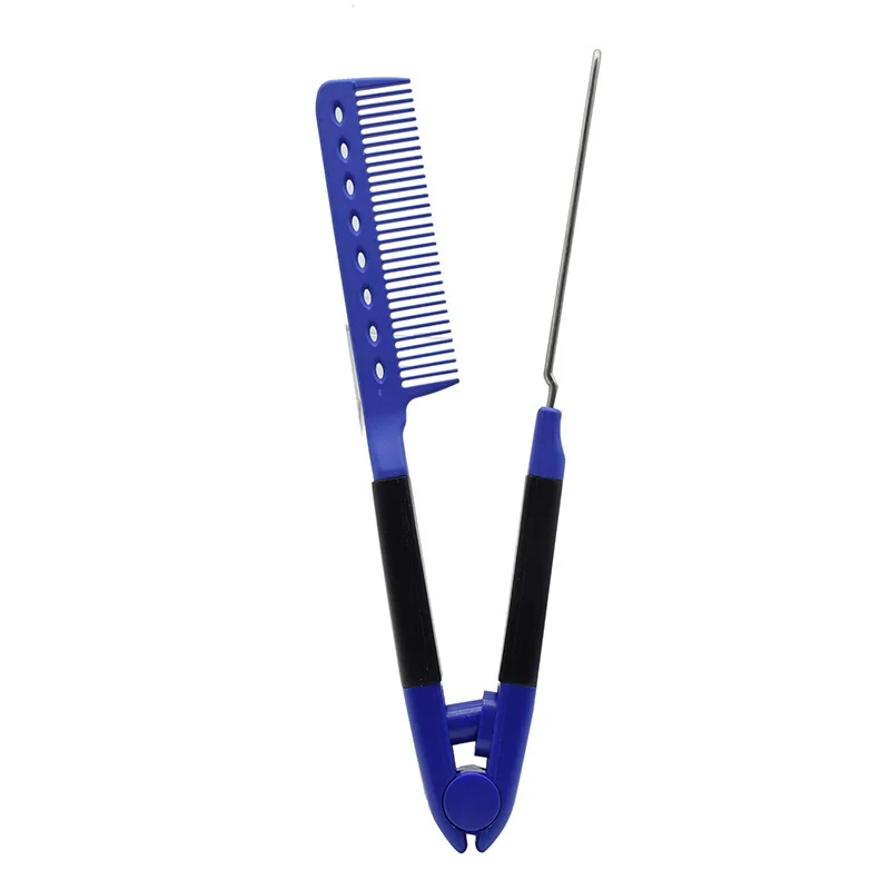 

Splint comb, heat-resistant black plastic straightener, straightening comb, convenient hair styling tool, durable