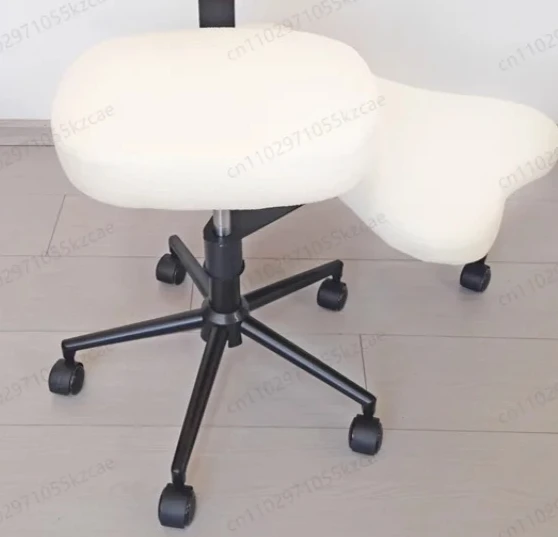 Cross Leg Ergonomic Office Chair with Wheels - Height Adjustable Meditation & ADHD Seat with Removable Footrest