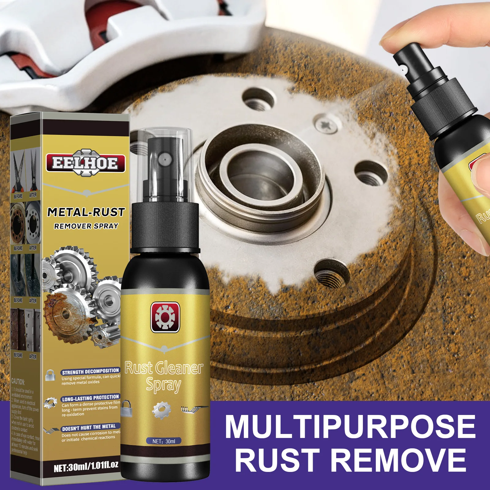 

30/100ML Multifunctional Rust Remover Surface Polisher Rust Remover Car Maintenance Household Cleaning Tools Rust Inhibitor