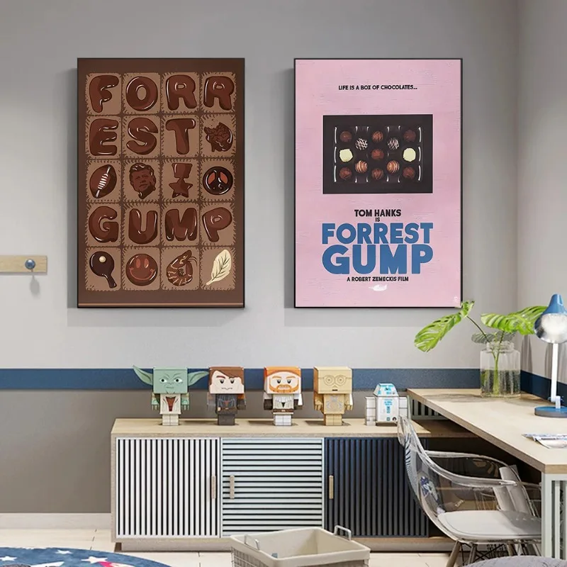 Forrest Gump 1994 Movie Classic Incentive Film Posters and Prints Canvas Printing Wall Art Picture for Living Room Decor Gifts