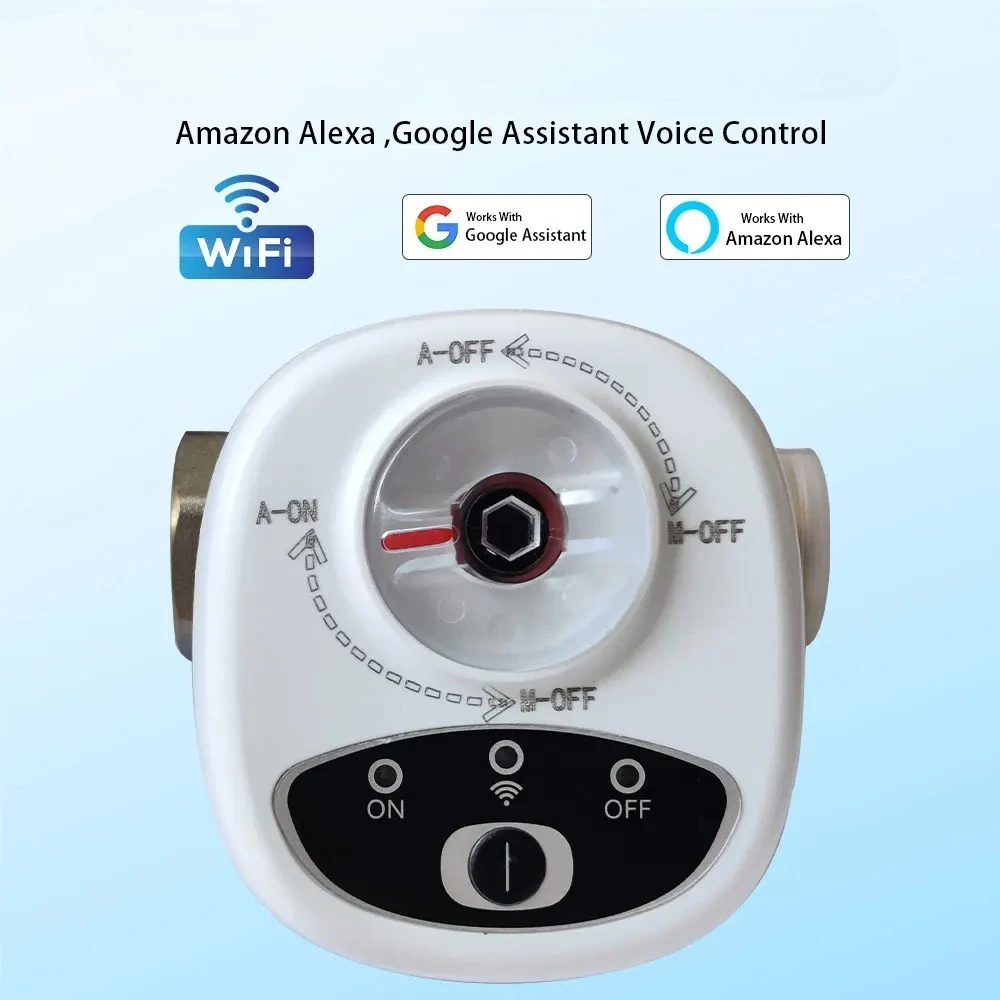Water Gas Shutoff Automated Ball Valve DN20 Wireless Control For Alexa
