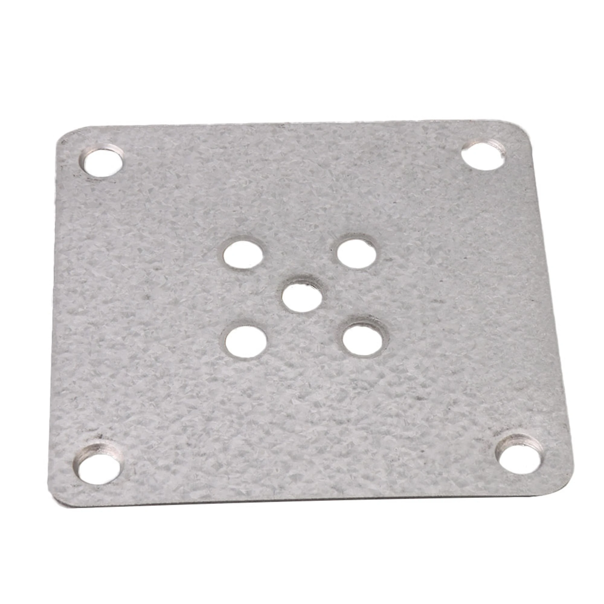 4pcs Silver Wooden Furniture Sofa Table Legs Plate w/ 6mm Hole 8x8cm