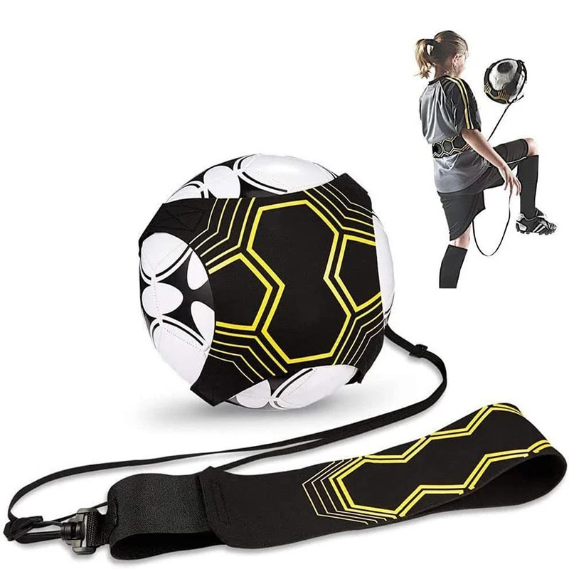 Bolsa de malabares de balón de fútbol, cinturón circular auxiliar, accesorios de entrenamiento de fútbol, entrenador individual, patada de fútbol