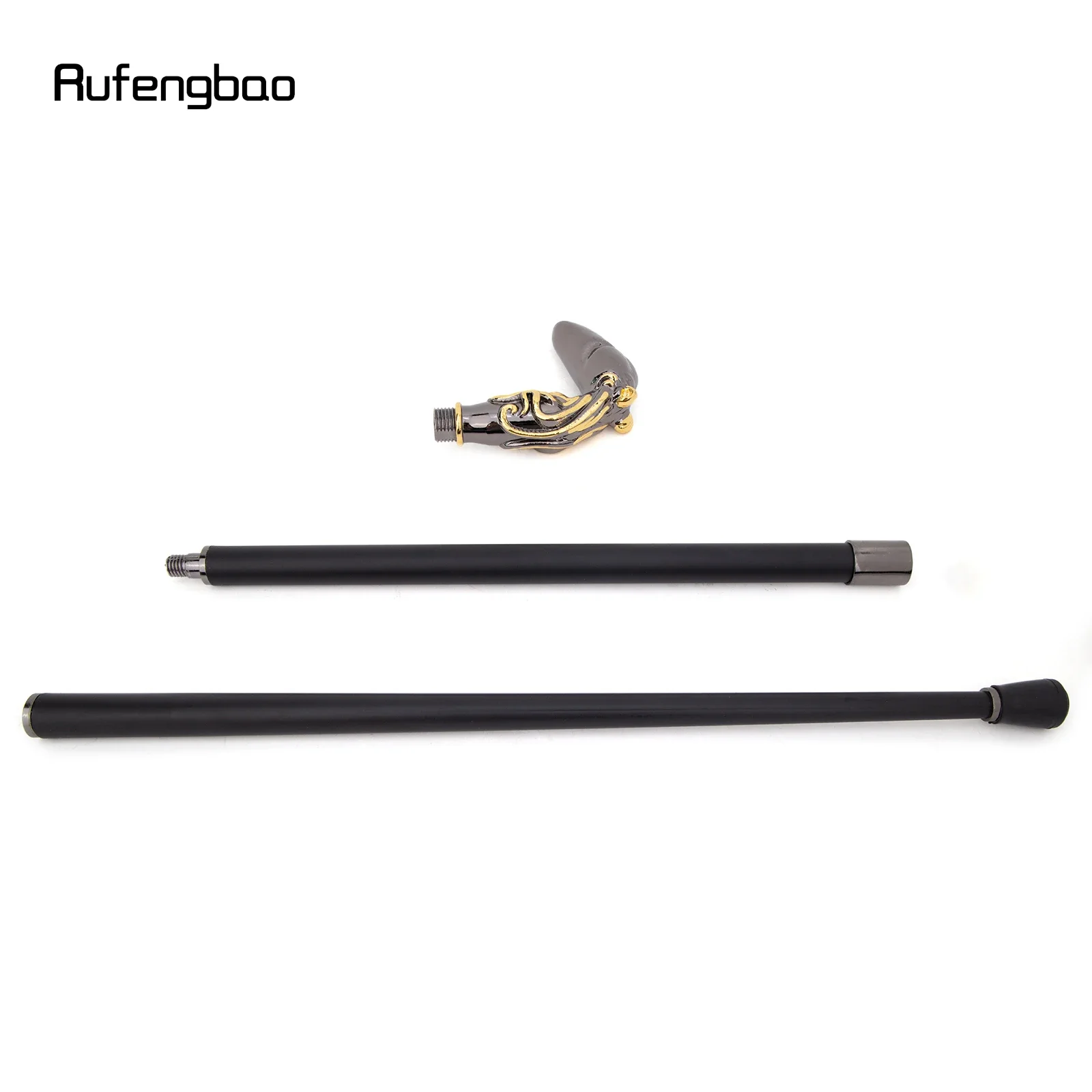 الذهبي الأسود الأخطبوط الأسماك الحبار عصا للمشي الأزياء الزخرفية عصا للمشي شهم أداء المرحلة قصب 93 سنتيمتر