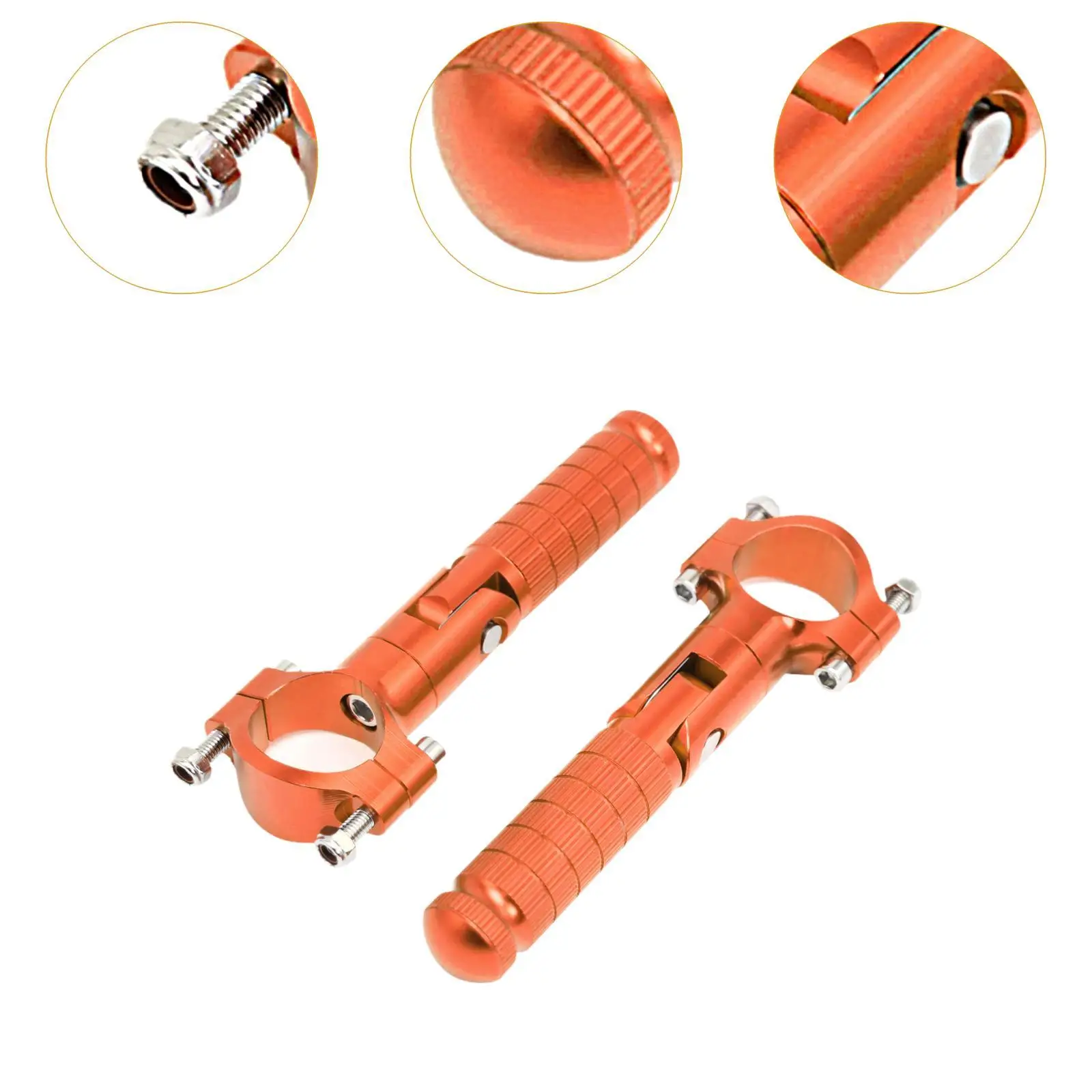 1 paire de repose-pieds de moto pliables et antidérapants en alliage d'aluminium, installation facile, remplacement professionnel, pédales de repose-pieds robustes