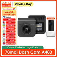 70mai A400 Dash Cam Reimagined DVR 1440P HD Dual Loop Recording Night Vision 70mai A400 24H Parking Mode App Control