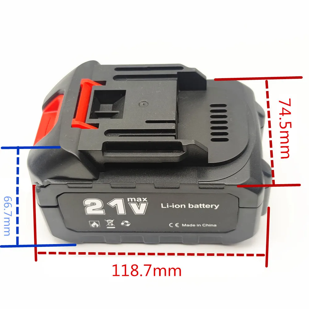 21V Lithium Battery 20000mAh 10000mAh 30000mAh For makita 18v Electric Power Tool Pruning Saw Drill Percussion with USB light