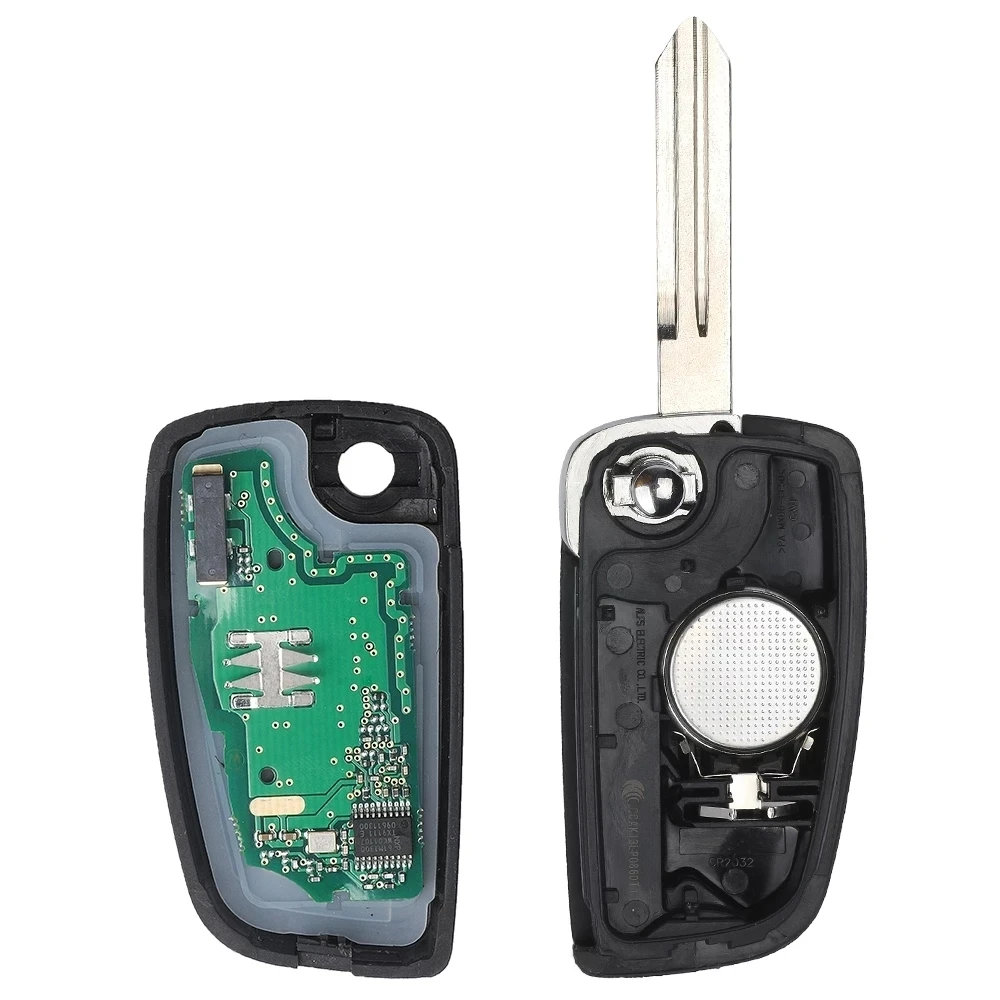 KEYECU-Auto Flip Remoto Key Fob, 2 Botões, 433MHz, PCF7961M, Chip 4A para Nissan Qashqai X-Trail Pulsar Micra Juke, FCC # CWTWB1G767