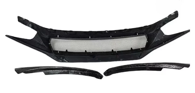 Front Center Mesh Grille Grill Trim Black 2016 2017-2021 10th