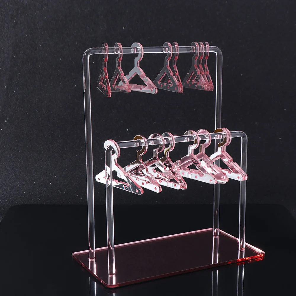 منظم المجوهرات 16 قطعة حامل مجوهرات على شكل شماعات DIY أكريليك متدلي أقراط عرض رفوف شفافة قابلة للفصل