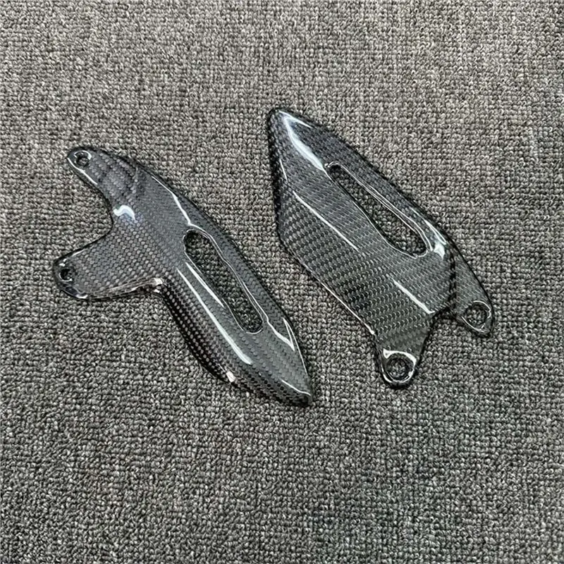 AU05 -For Kawasaki Ninja H2 H2R 2015-2024 ألياف الكربون دراجة نارية كعب الحرس لوحات مساند القدم الملحقات