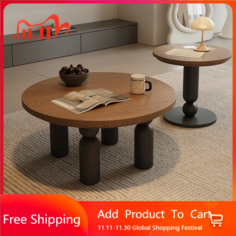 

Round Minimalist Coffee Table Modern Decoration Unique Aesthetic Coffee Table Italian Nordic Mesa Auxiliar Postmodern Furniture