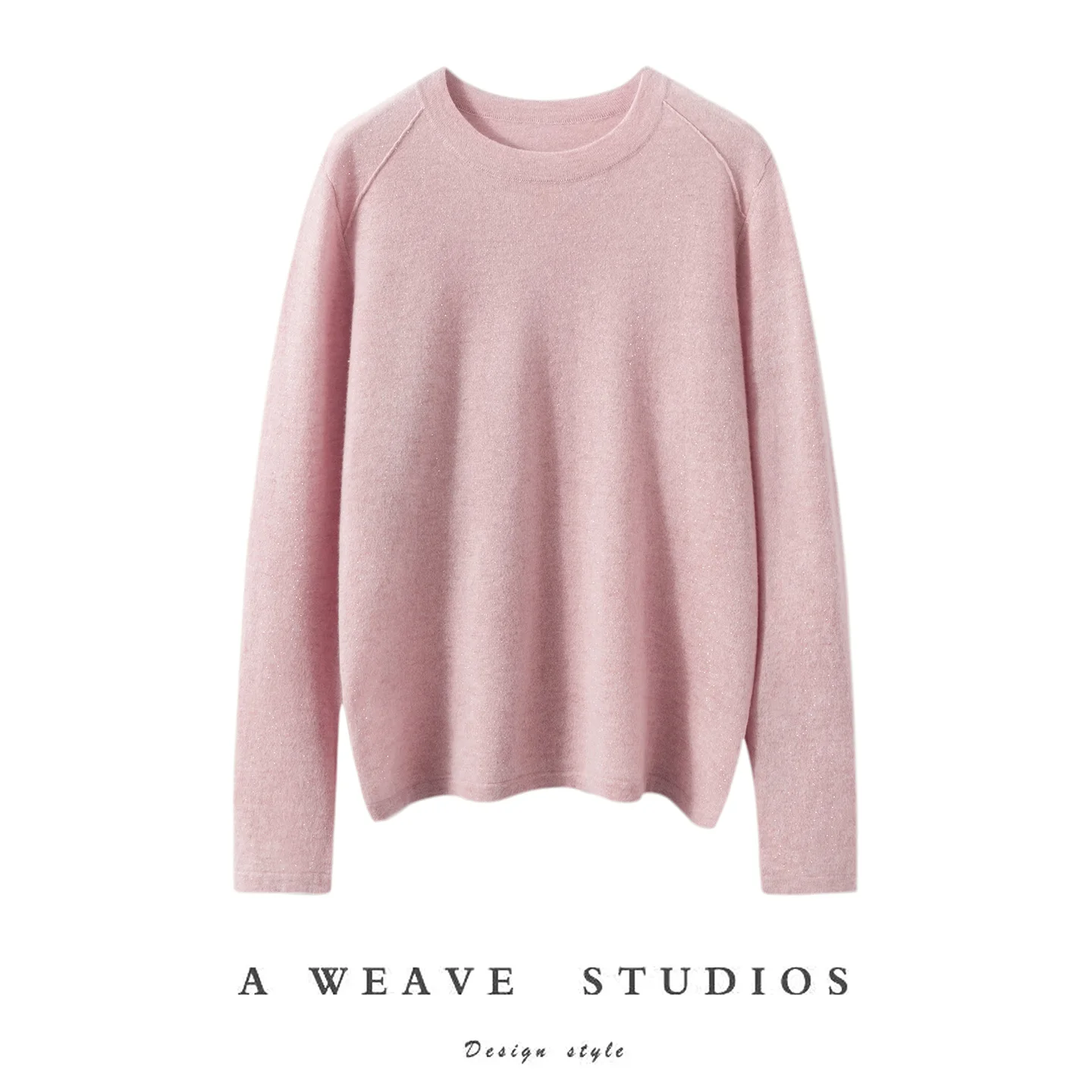 

Autumn Winter New Sle Women's Thiened Camere Knitted Sweater round Ne Loose Soft Base irt Commute Sle Pure Color