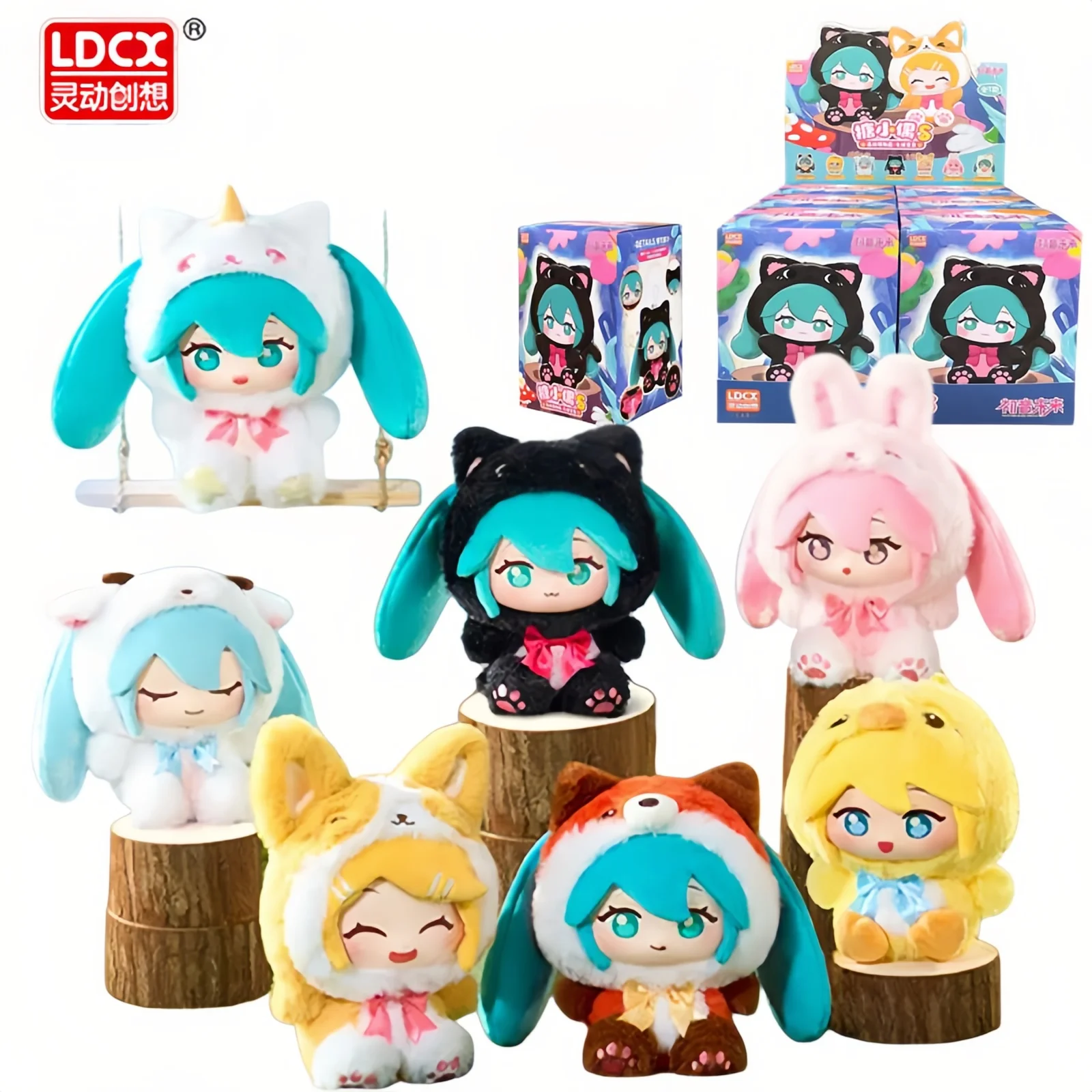 

Genuine Hatsune Miku Forest Cuties Vinyl Face Doll Blind Box Kawai Anime Figure Bag Pendant Miku Mystery Box Toys Birthday Gift