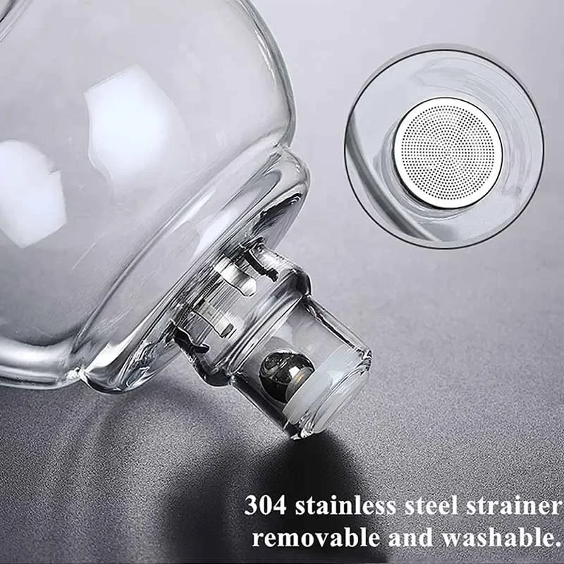 Automatic Glass Teapot Suit Kungfu Glass Tea Set Magnetic Water Diversion Rotating Cover Bowl