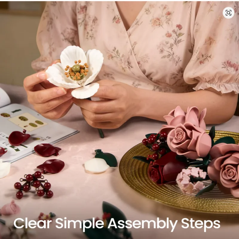 The Latest Creative Rose Bouquet Building Blocks for 2026, Birthday Gifts for Men and Women - view 4