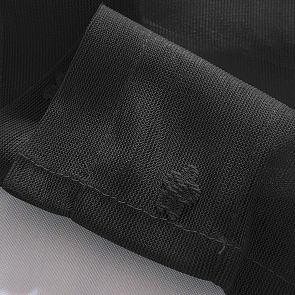 

Lace Curtains 74X61Cm Black Short Window Curtain Premium Polyester Half Curtain For Kitchen Room Balcony Toilet