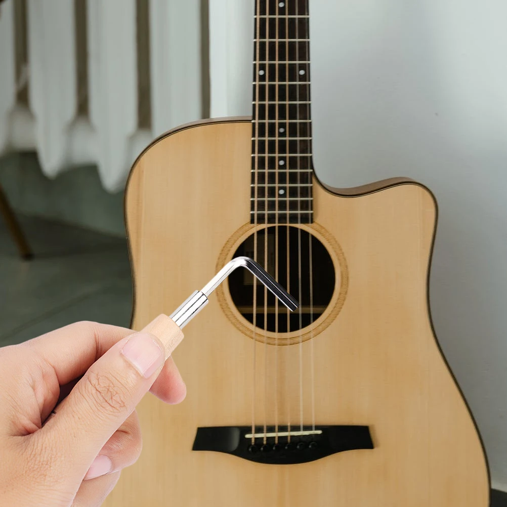 

4Pcs Wood Guitar Tuning Wrench Durable Rustproof Professional Tool for Strings Adjustment Small Steel Spanner Musical Repair Kit