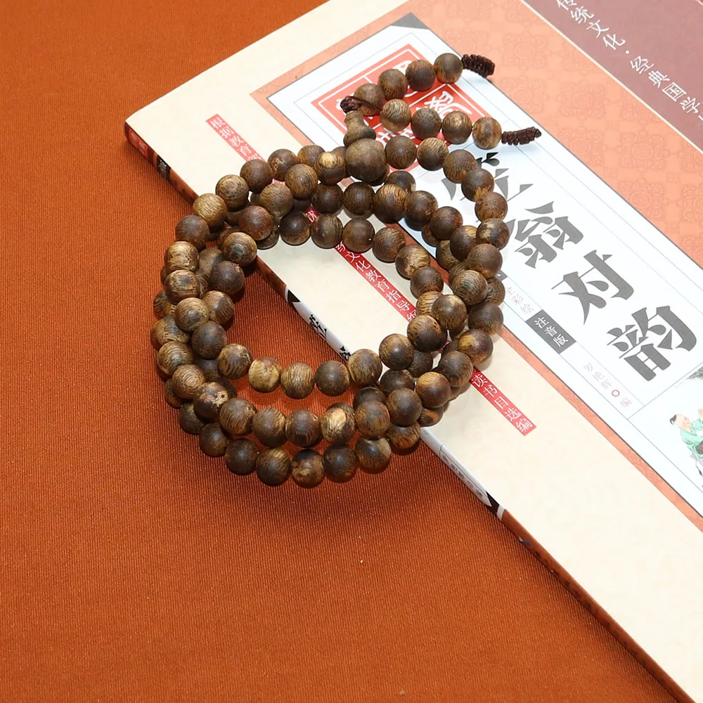 20g 8mmx108pcs Chinese Kinam Buddha Beads Bracelet Prayer bangle Kyara oud wood bangle Gift