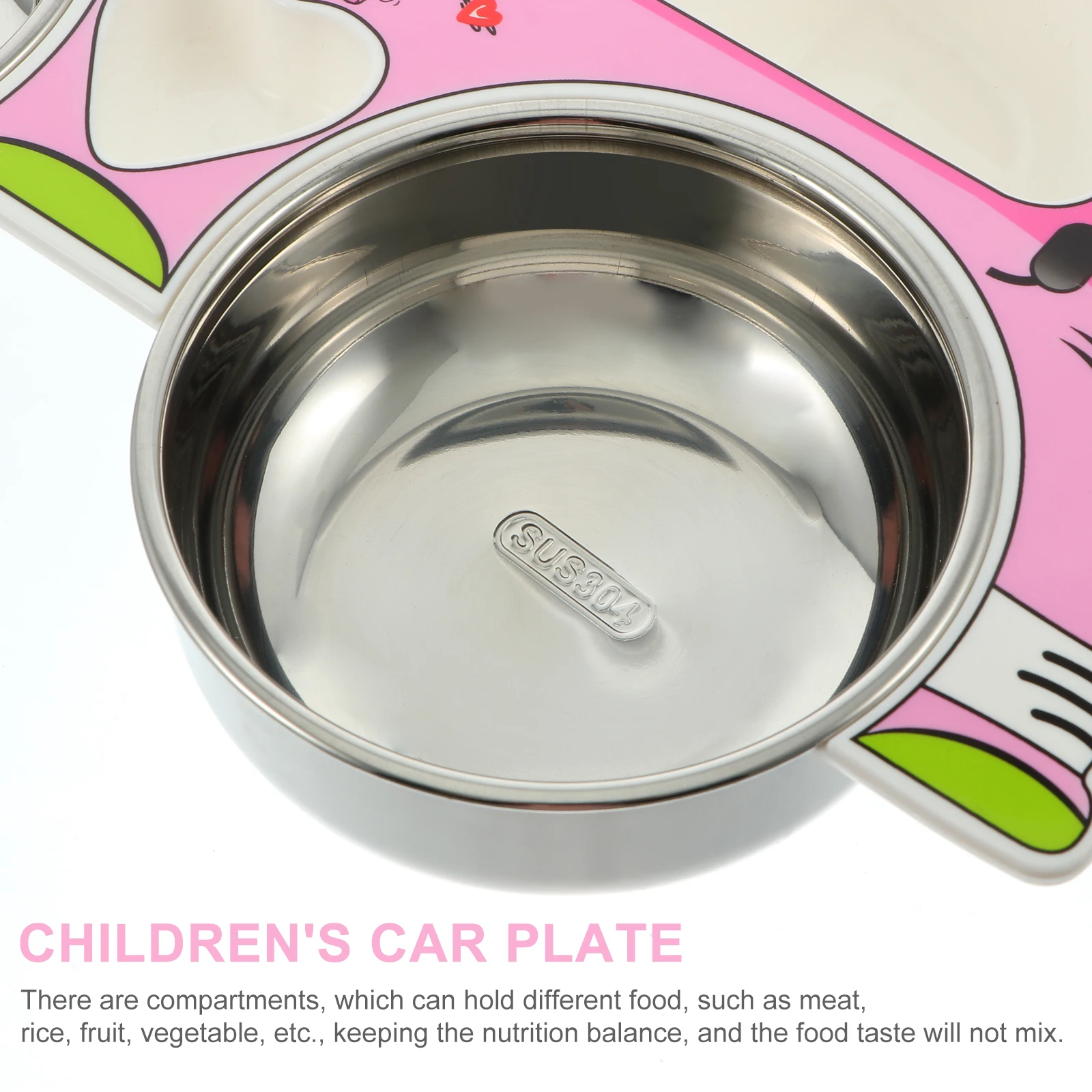 

Car Shaped Dinner Plate Detachable Compartments Food Dish Microwave Refrigerate Washable Household Tableware For