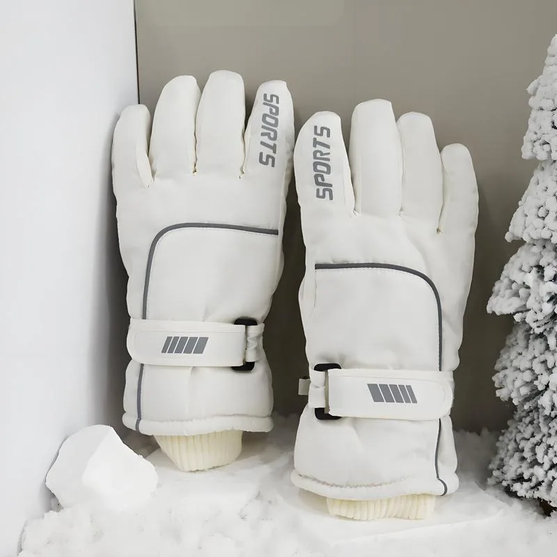 Winter Waterproof Touch Screen Thickened Thermal Ski Gloves for Men and Women Motorcycle Riding Outdoor Sports Windproof Non Sli