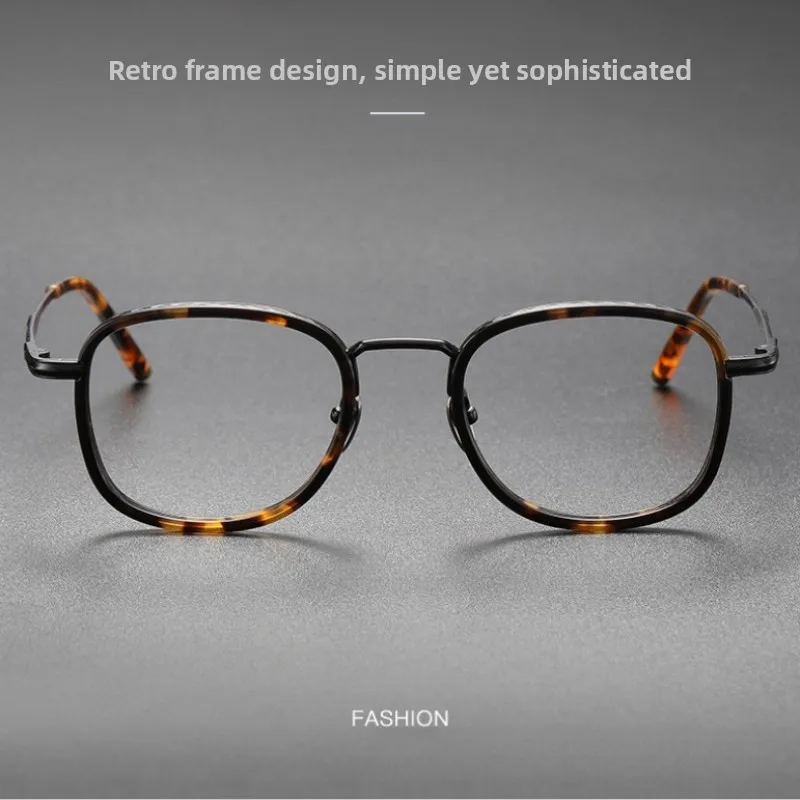CLLOIO Classic Vintage Versatile Reading Glasses Anti Blue Light Acetate Frame Titanium Temple Progressive Prescription Eyewear