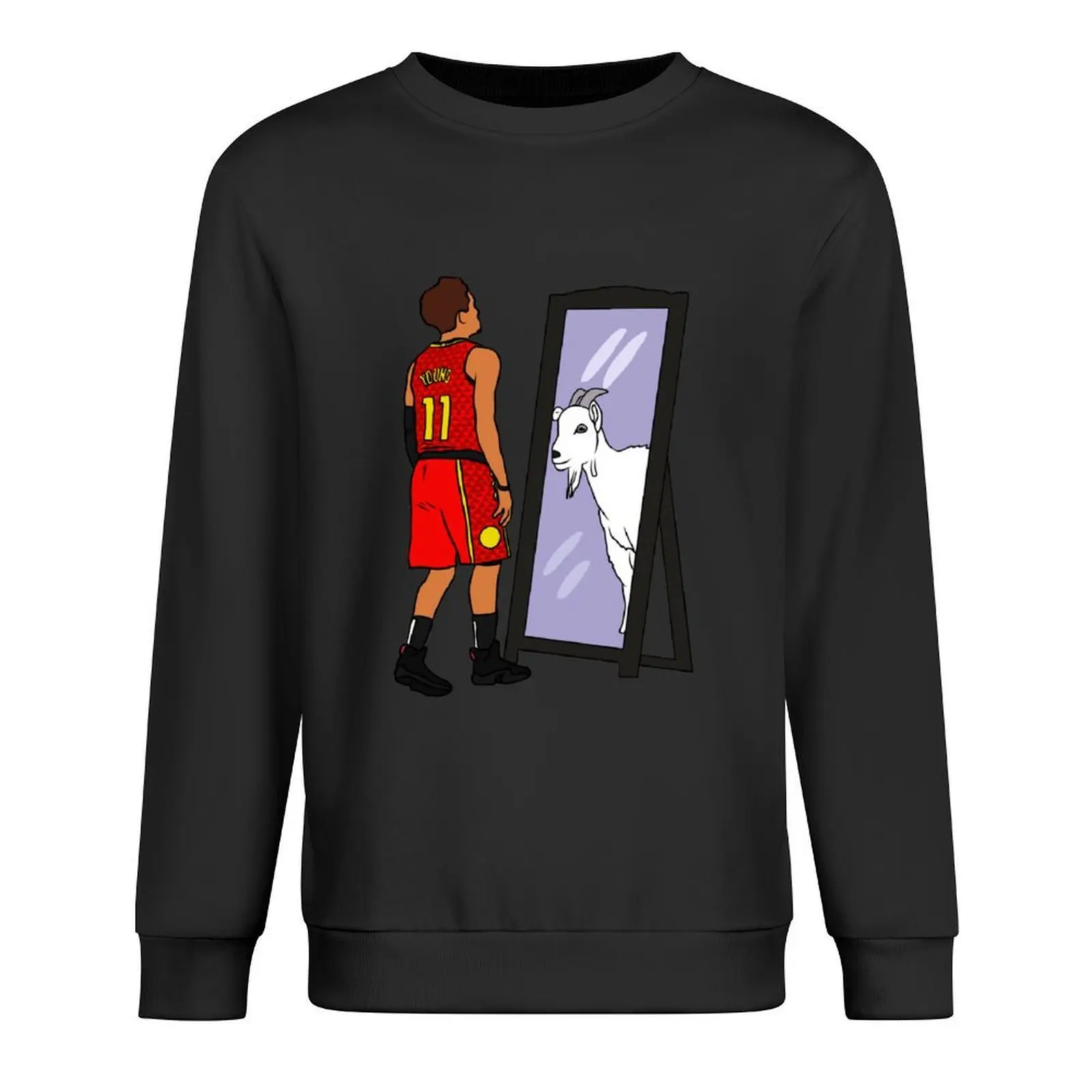 Trae Young Mirror GOAT بلوفر رجالي ملابس رجالية ملابس أنيمي ملابس رجالية طقم قميص من النوع الثقيل مقاس كبير