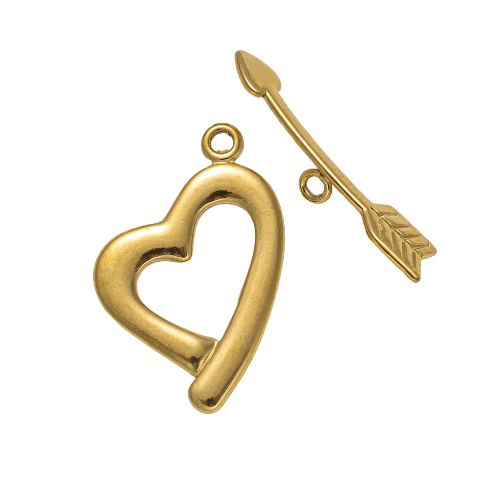 5 sets roestvrijstalen toggle sluiting T-bar sluiting ring sluiting haak eindconnectoren voor doe-het-zelf ketting armband sieraden maken