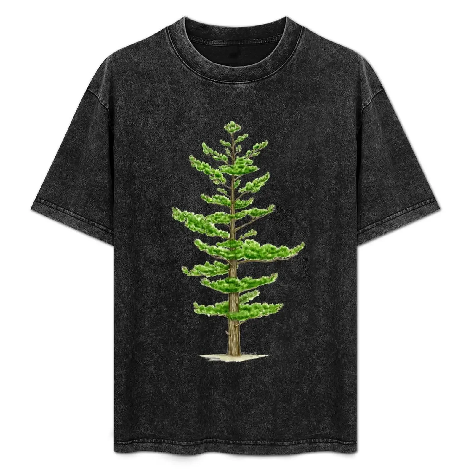 

White Pine (Pinus strobus) T-Shirt Casual Simple Design Short Sleeve Shirt