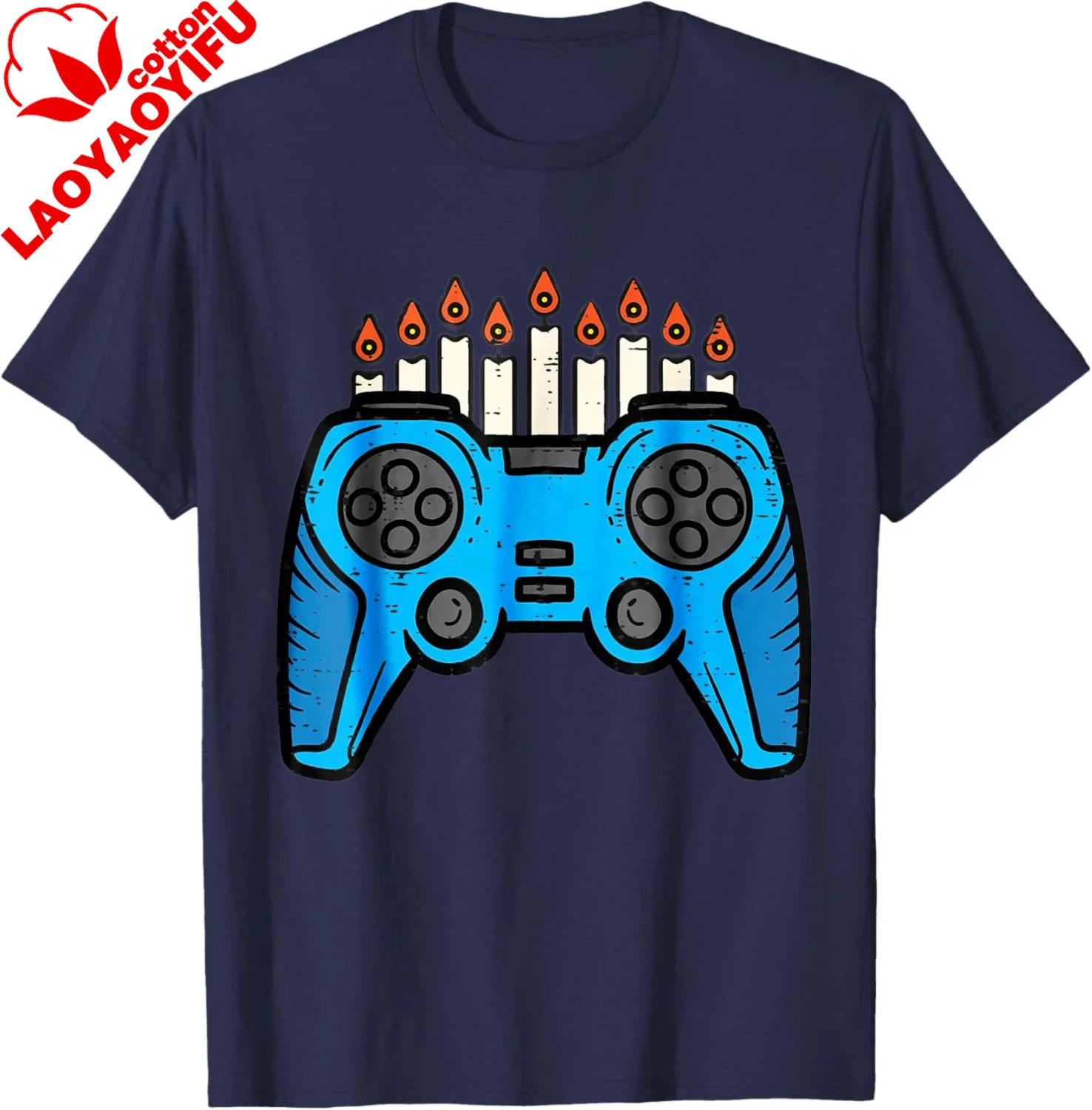 Jewish Video Game Gamer Hanukkah Hanukah Men Boys Children T-Shirt Personalized Clothing Cotton Short-Sleeved Shirt