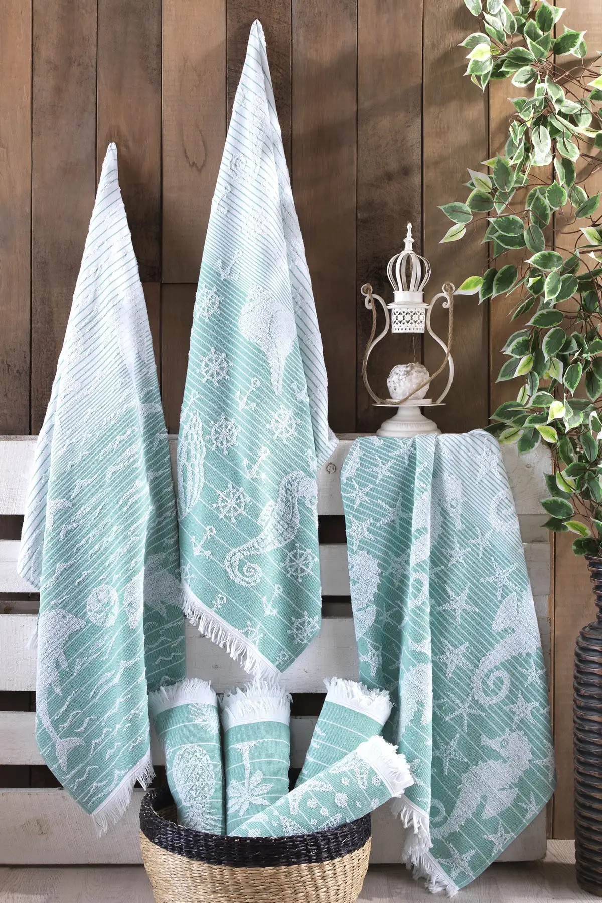 Turkish Hammam Towel Peshtemal Loincloth With Tassel Towel Peshtemal, Beach Towel, Bath Towel, Anchor-rudder Pattern