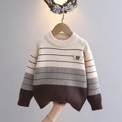 Boys Knitted Sweaters Spring Autumn 2025 Children Woolen Jersey Clothing Tops For Baby Outerwear Kids Pullover Sweater Outfits 8