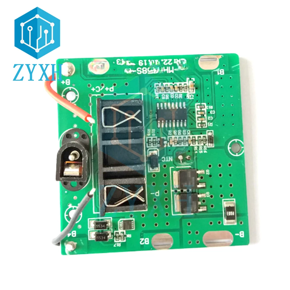 BMS 5S 12A 21V Li-ion Lipo 18650 Battery Cell Charge Board Overcharge/Short Circuit Protection with DC Connector