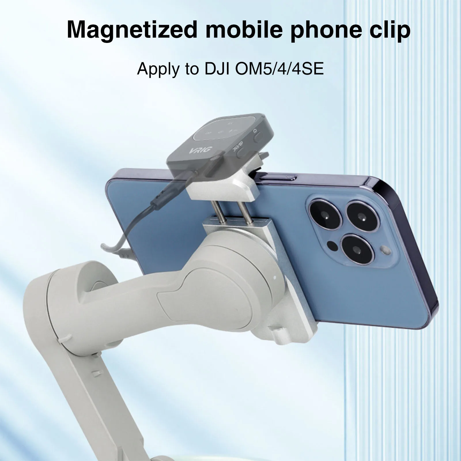 UURig PH-05 Magnetic Mobile Phone Clip for OM 6 / OM 5 / OM 4 / OM 4 SE Gimbal Stabilizer with Cold Shoe Mount for Led Light