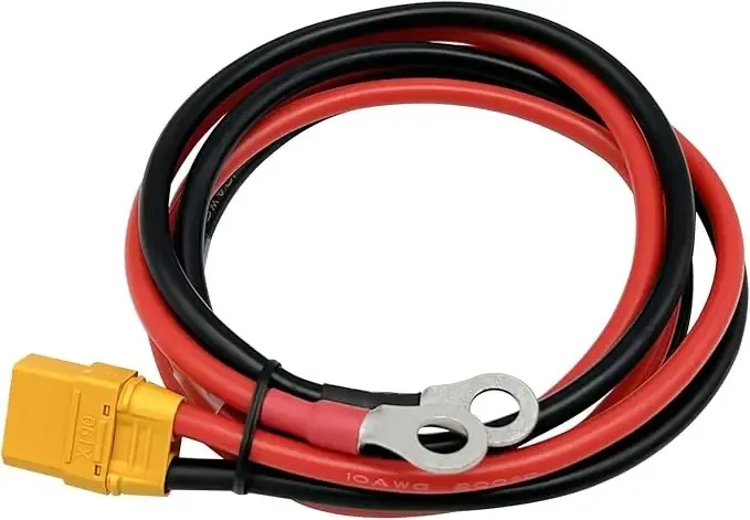 XT90 to O-Ring Terminal Cable XT90H Male and Female to O-Ring Connector Cable with (1m~5m )12AWG 10AWG Silicone Wire