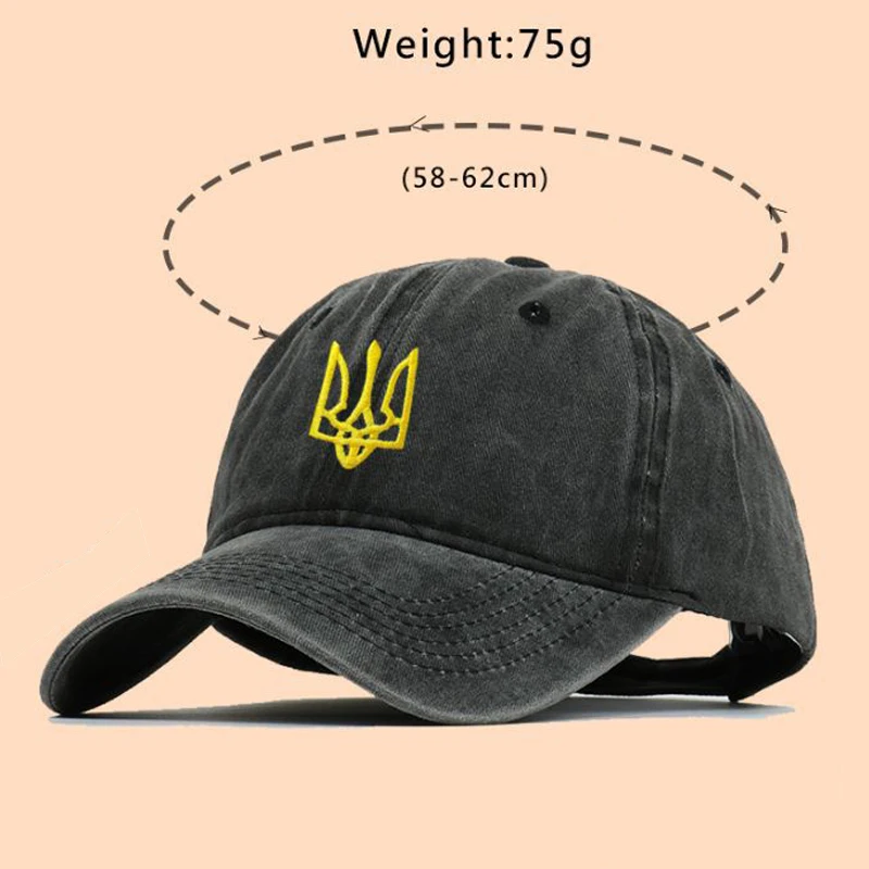 Embroidered Hat Retro Vintage Washed Cotton Denim Baseball Caps