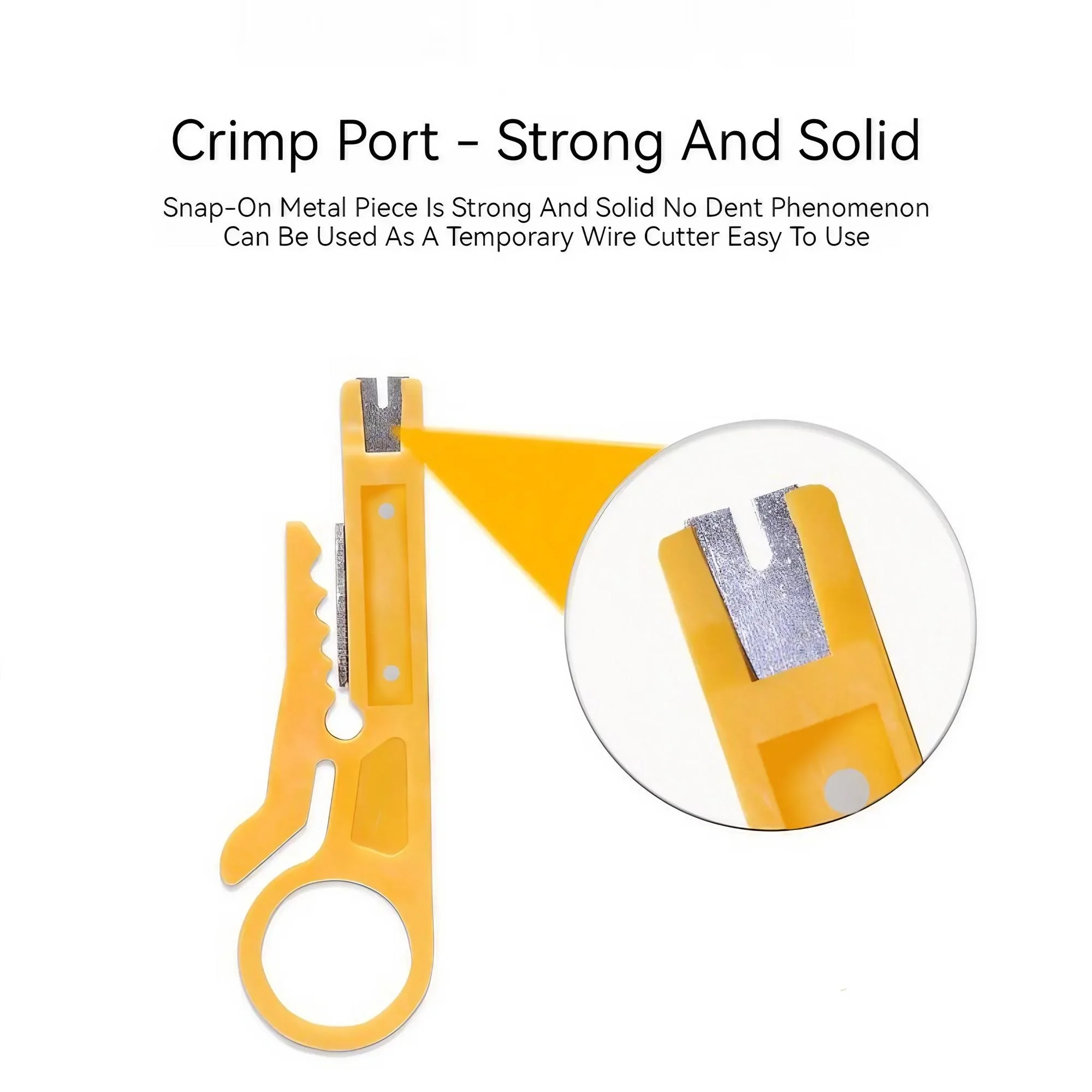 STONEGO 1PC Mini Strippers Crimping Pliers - Universal Cable Cutter and Crimping Tool for RG59, RG6, RG7, RG11,CAT5, CAT6