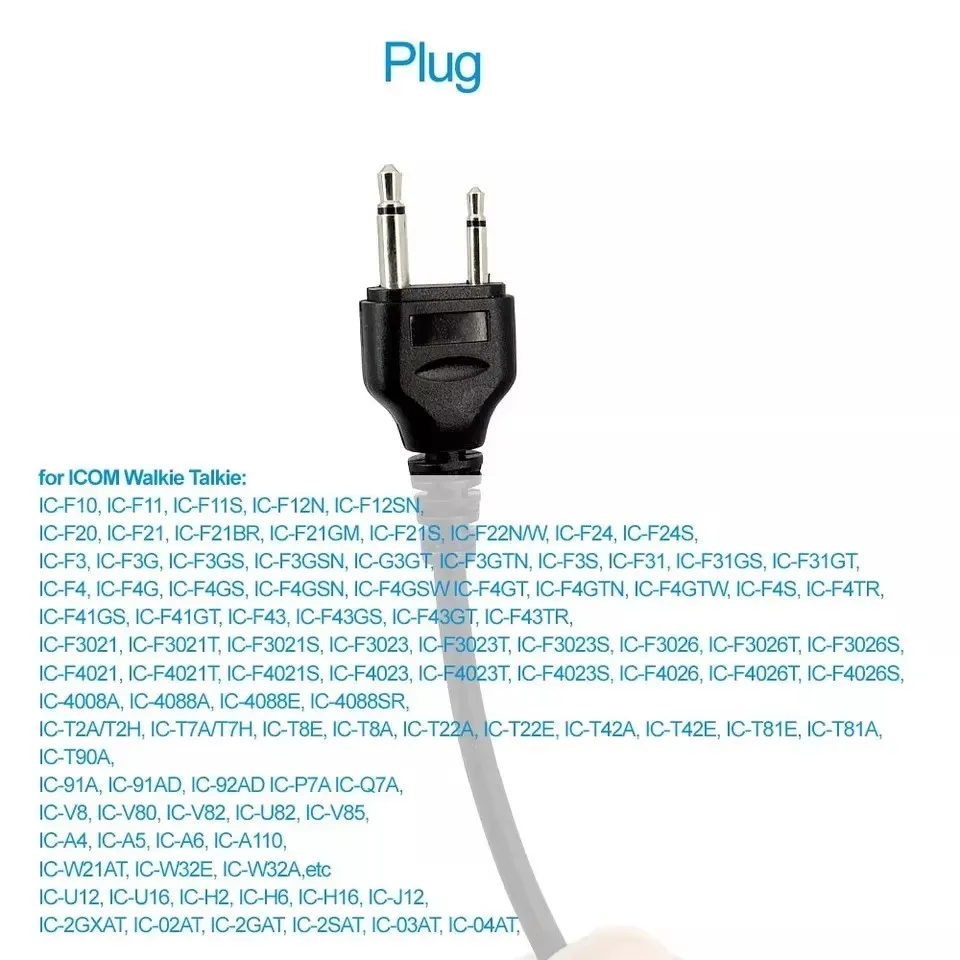 2PC 2Pin PTT Handheld Speaker Mic Microphone for ICOM IC-V8 IC-A2 IC-V80 IC-V85 IC-F3S IC-V82 Vertex VX-200 Radio Walkie Talkie