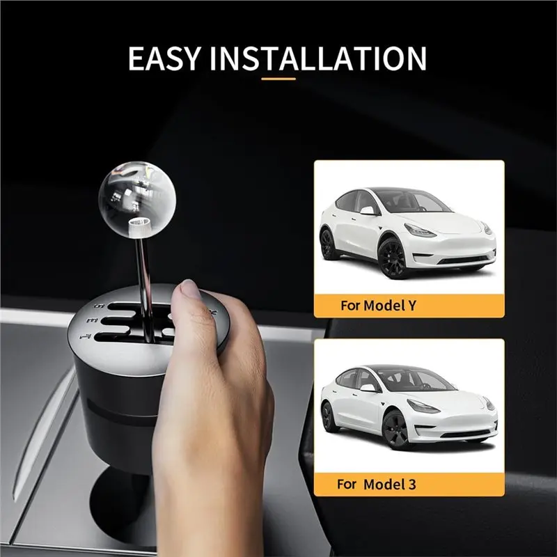 Zabawny manuálny dźwignia zmiany biegów, akcesoria do Tesla Model 3 Model Y, uchwyt na kubek z dźwignią zmiany biegów, kreatywny dźwignia zmiany biegów typu fidget